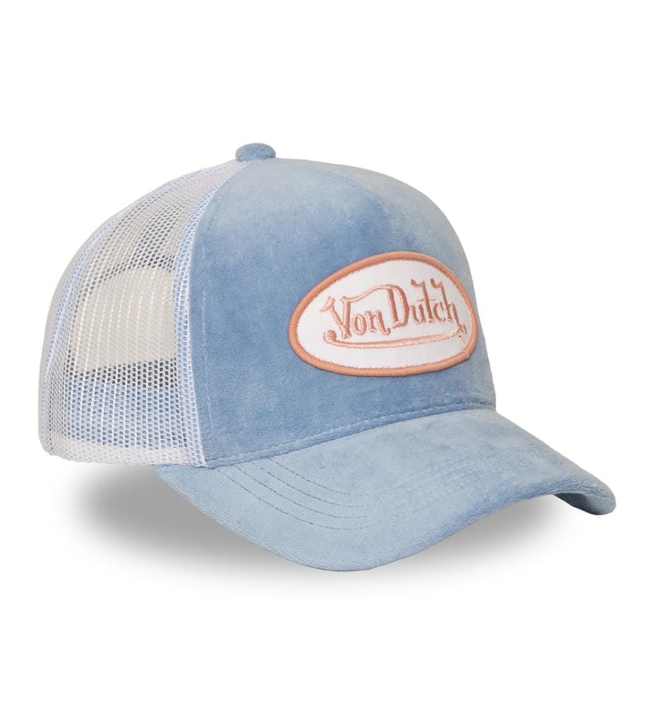 Cap - Pastel blue, Salmon and White