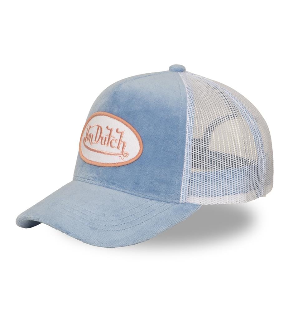 Cap - Pastel blue, Salmon and White