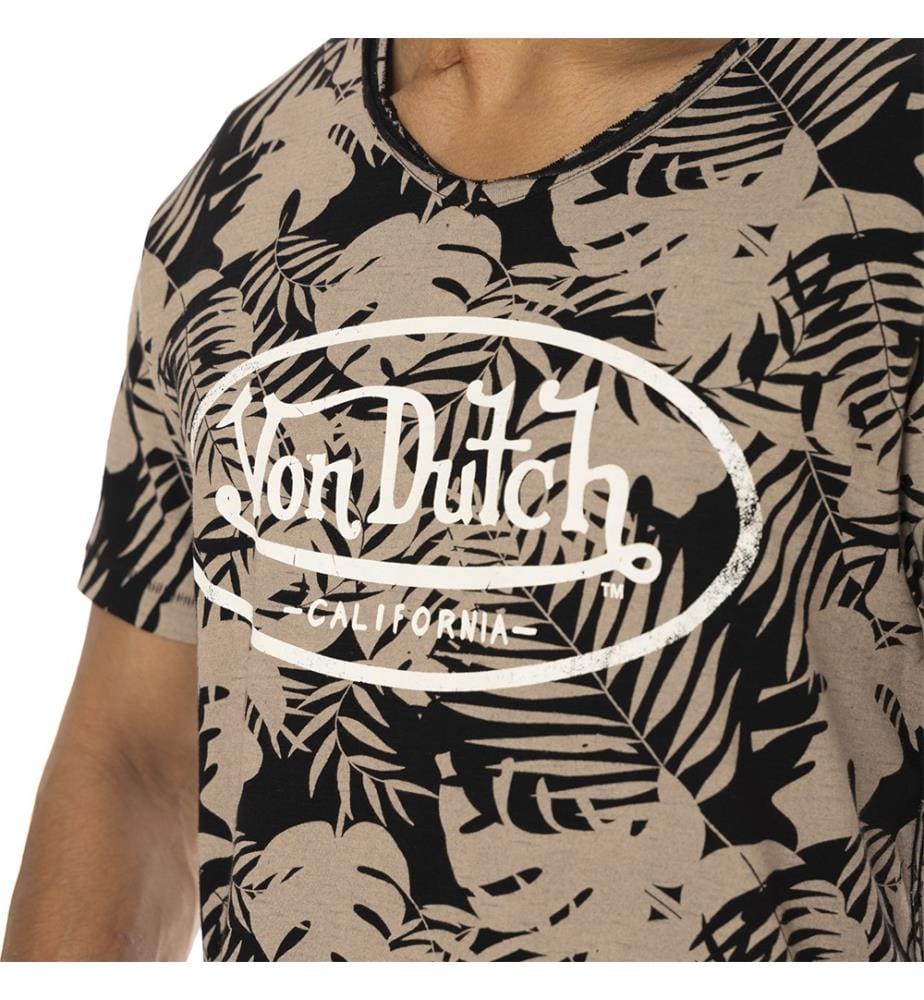 T-shirt - Beige, Noir et Blanc