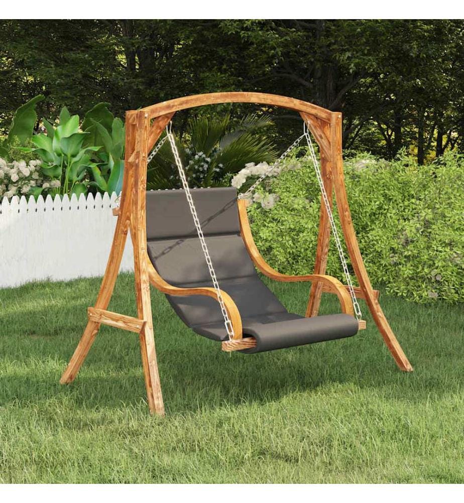 Balancelle sans balançoire avec coussin Bois courbé massif