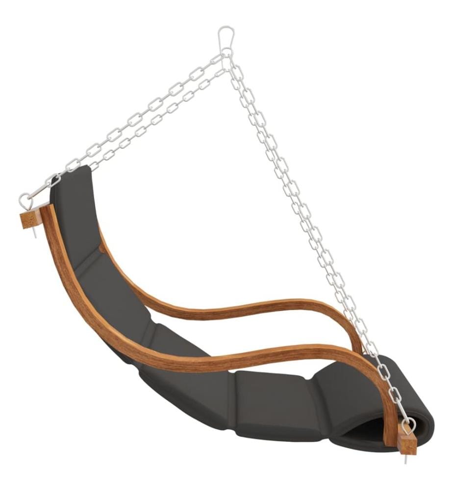 Chaise balançoire avec coussin et auvent bois massif d'épicéa
