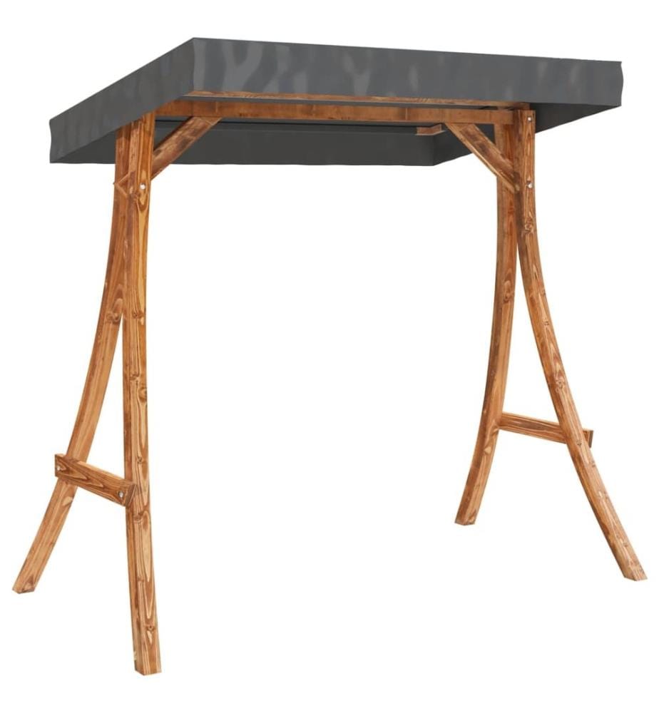 Chaise balançoire avec coussin et auvent bois massif d'épicéa