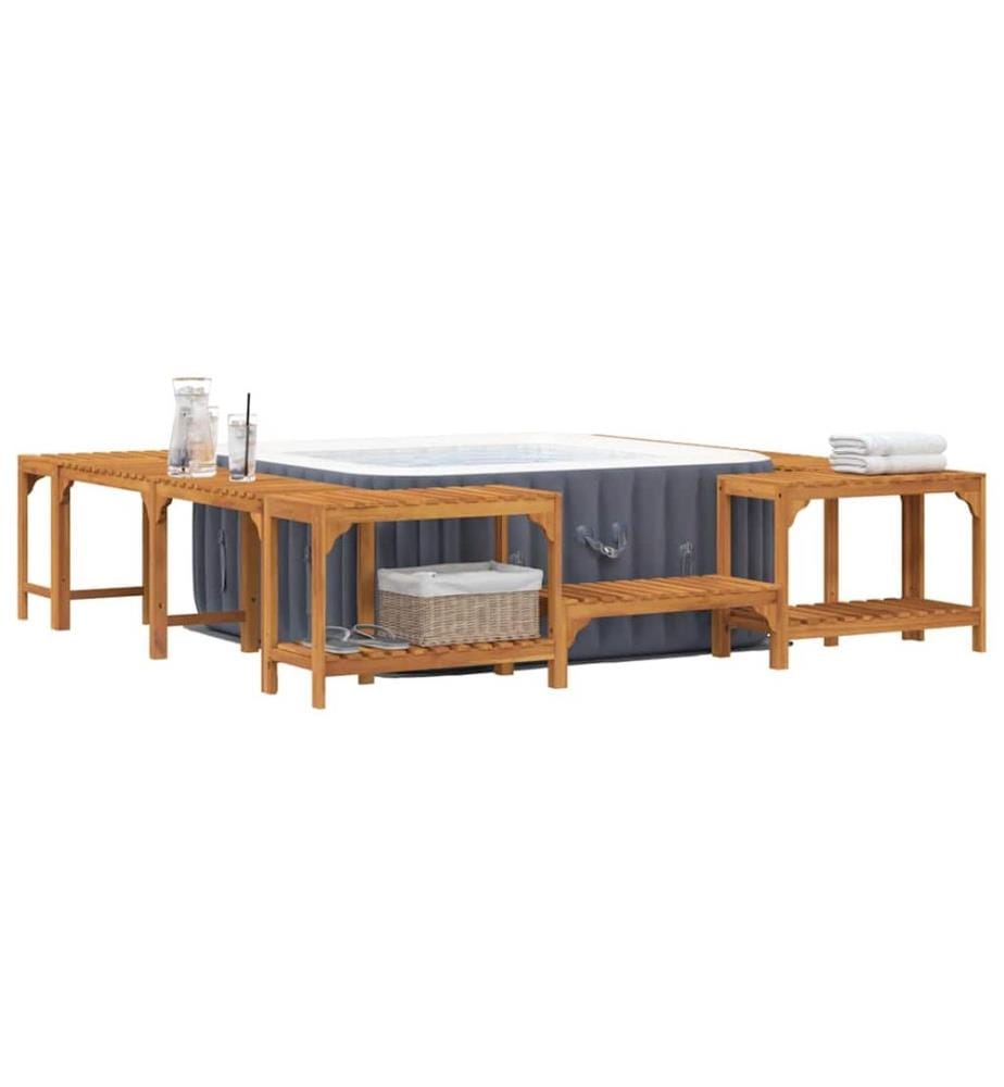 Entourage de bain à remous Marron 230 x 230 cm