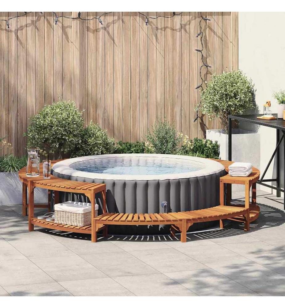 Entourage de bain à remous Marron Ø275 x 55,5 cm