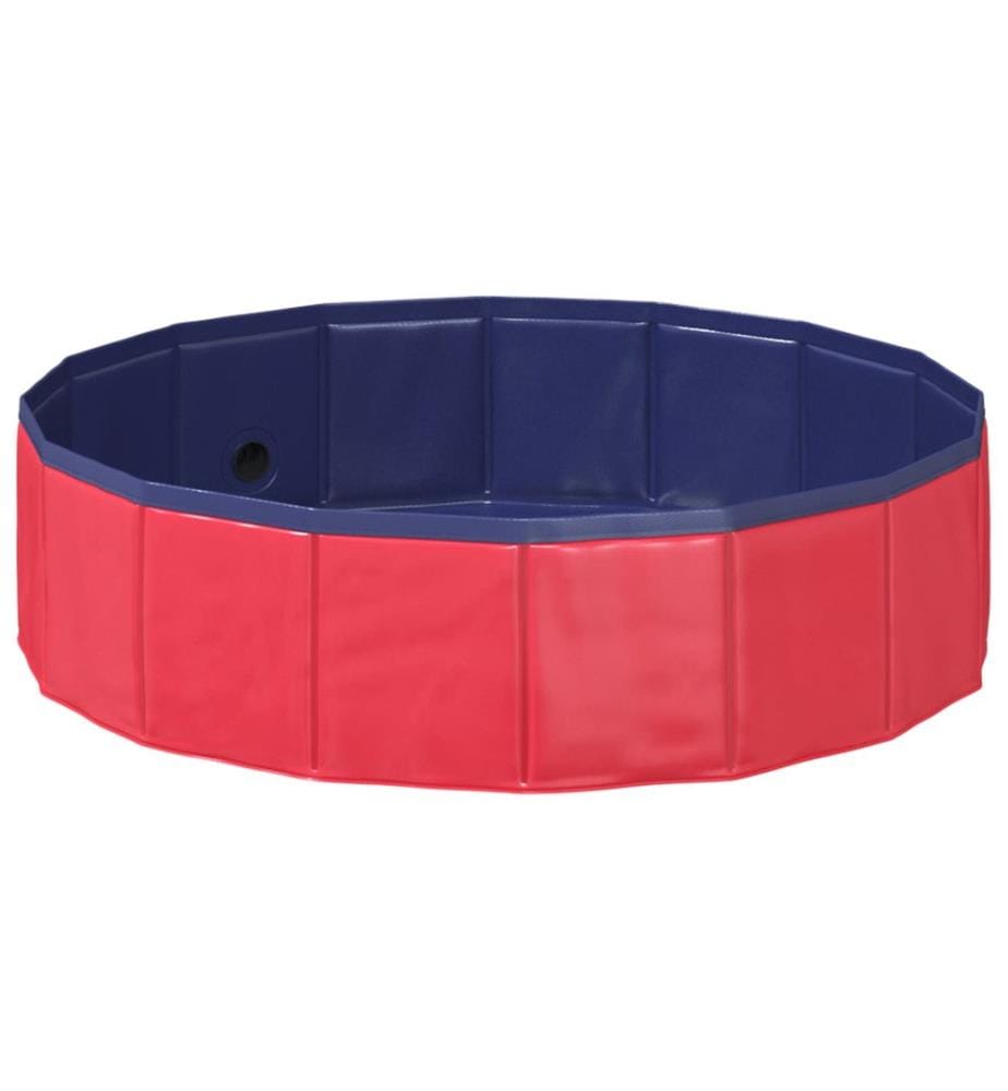Faltbares Hundeschwimmbecken Rot 80 x 80 x 20 cm PVC