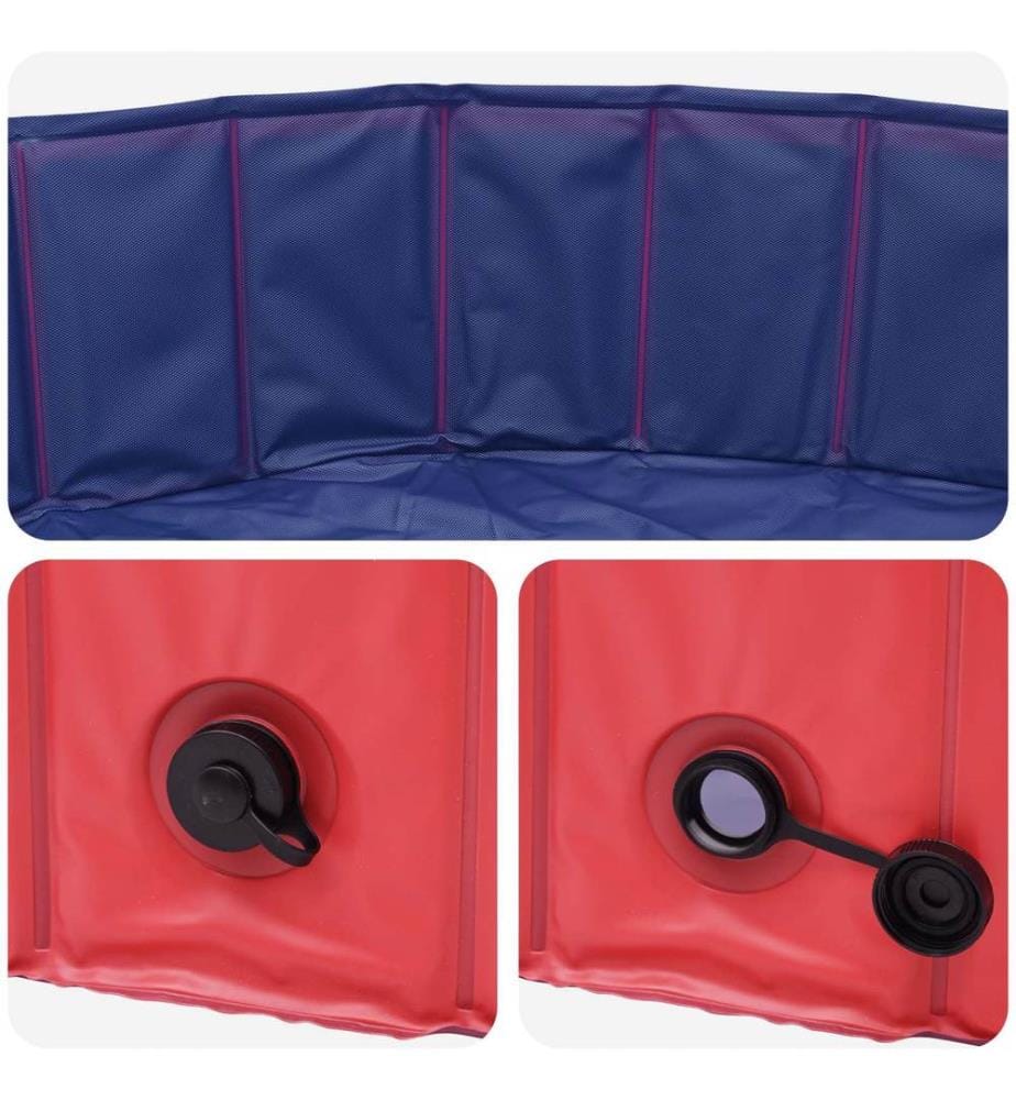 Faltbares Hundeschwimmbecken Rot 80 x 80 x 20 cm PVC