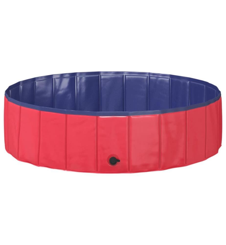 Piscine de nage pliable pour chien Rouge et bleu PVC