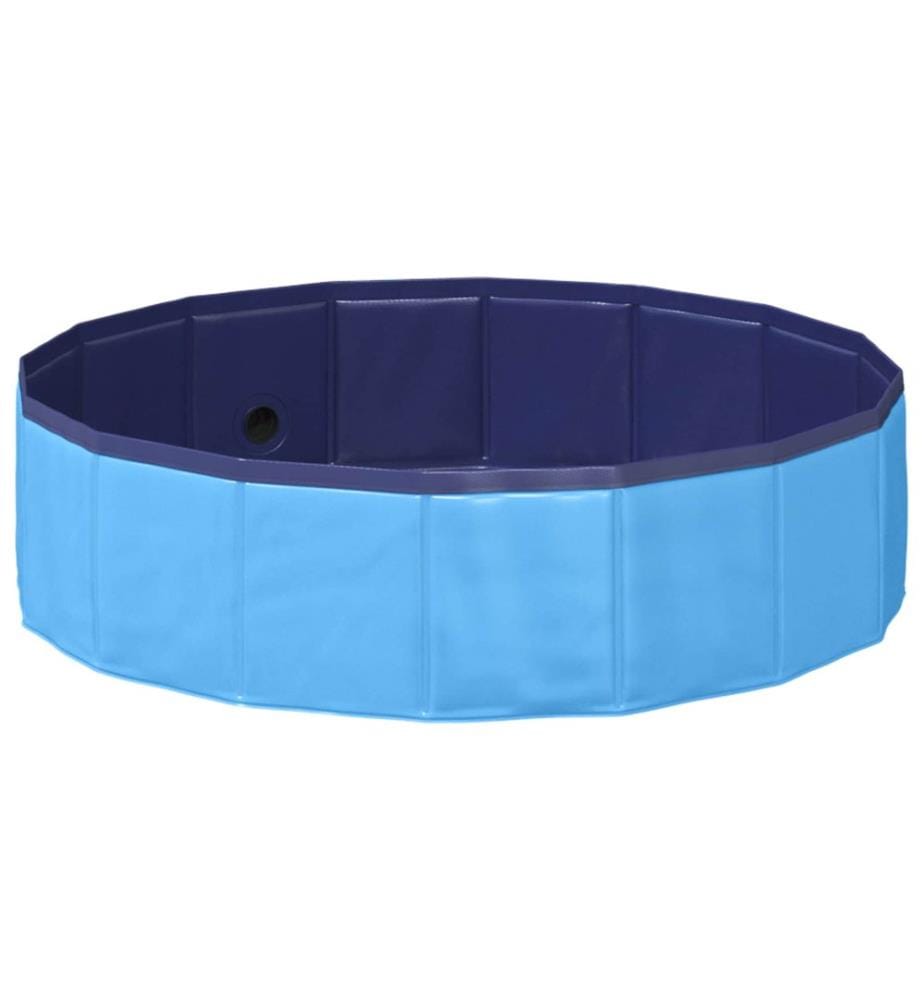 Faltbares Hundeschwimmbecken Blau 80 x 80 x 20 cm PVC