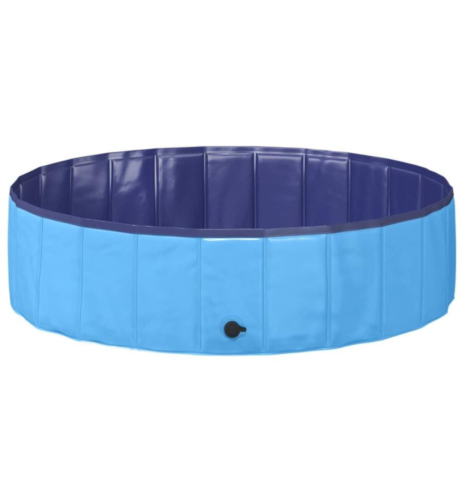 Faltbares Hundeschwimmbecken Blau 120 x 120 x 30 cm PVC
