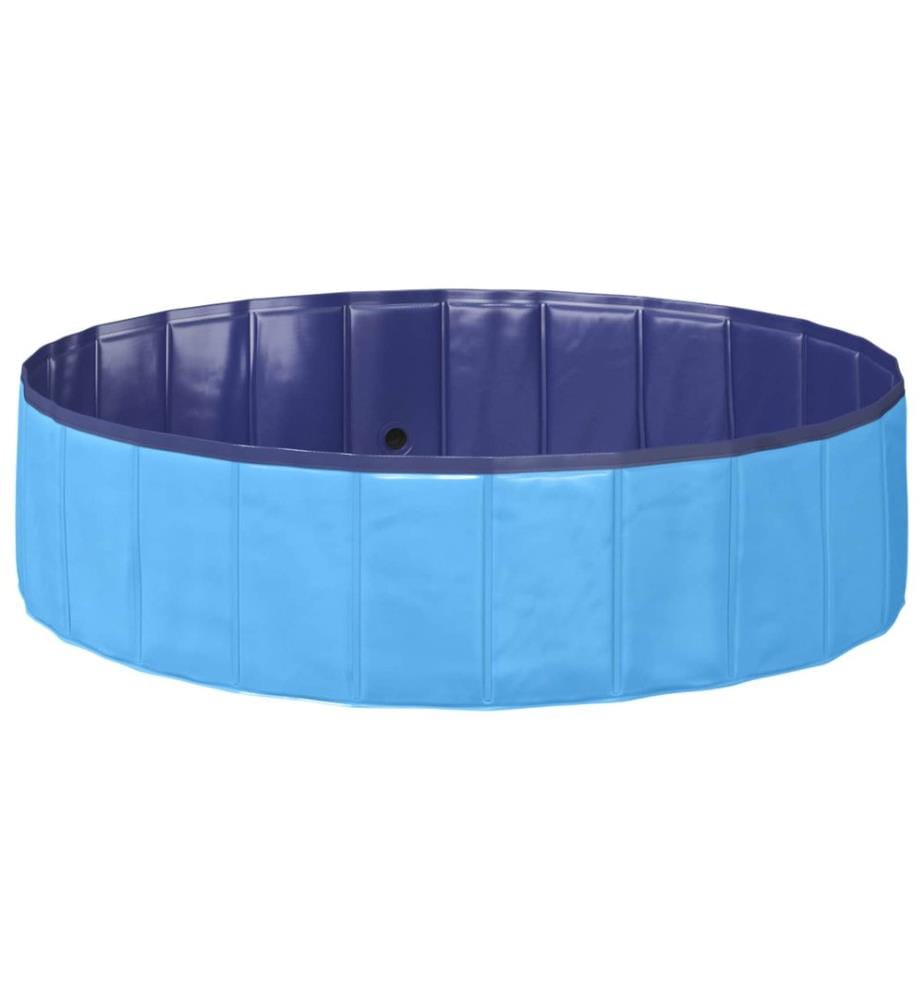 Faltbares Hundeschwimmbecken Blau 120 x 120 x 30 cm PVC