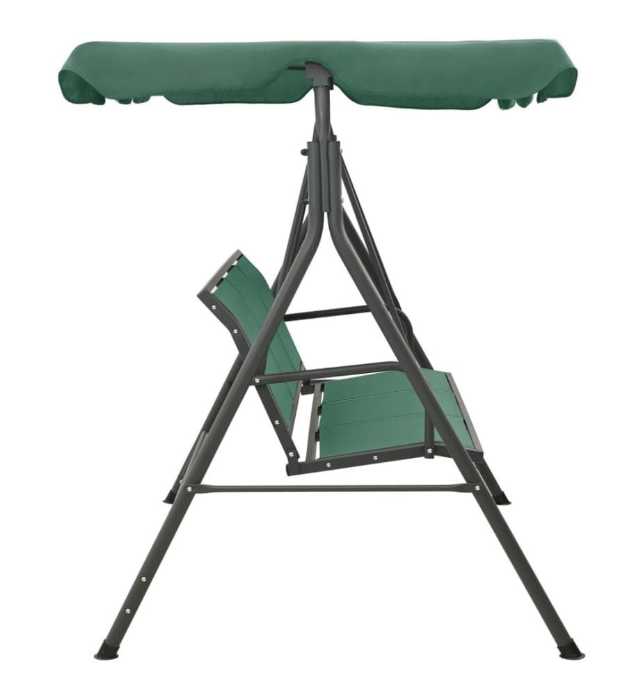 Balancelle de jardin vert 170 cm textilène et acier