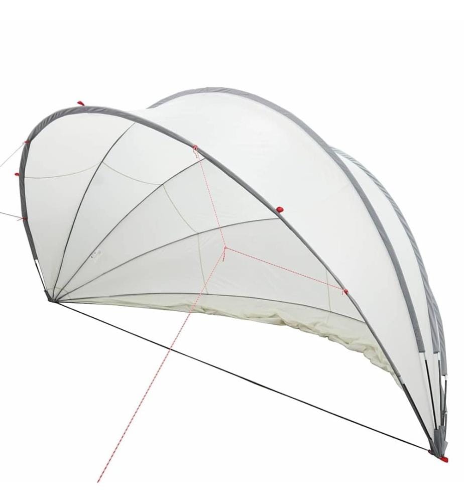 Pool-Dome Grau und Orange 430 x 430 x 210 cm