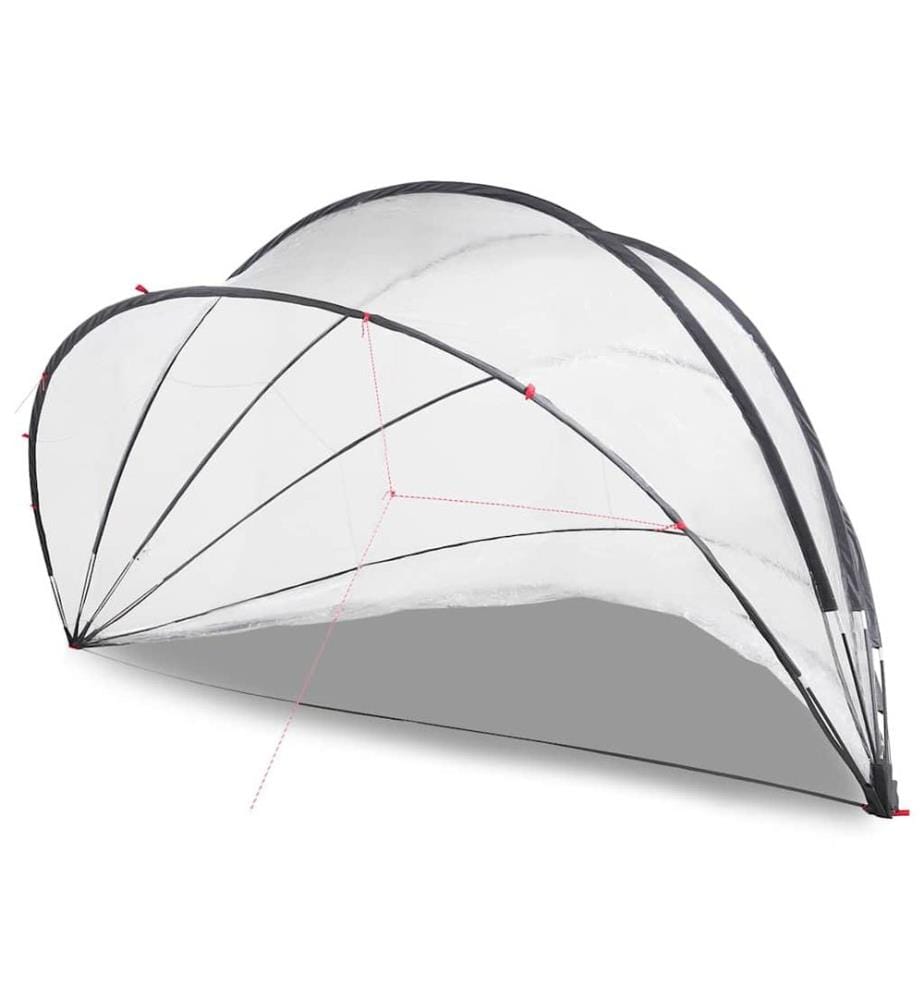 Dôme de piscine Transparent 546 x 516 x 250 cm PVC