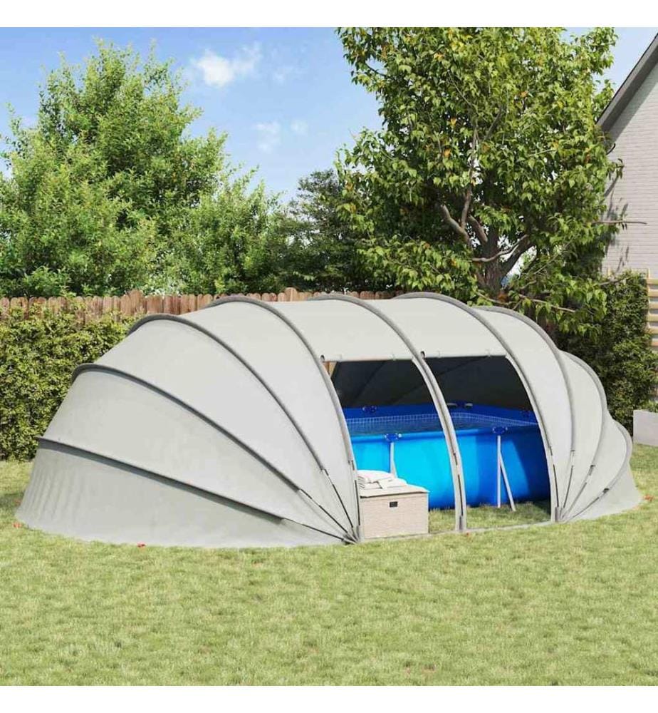 Poolzelt Kuppel Grau 538 x 440 x 204 cm