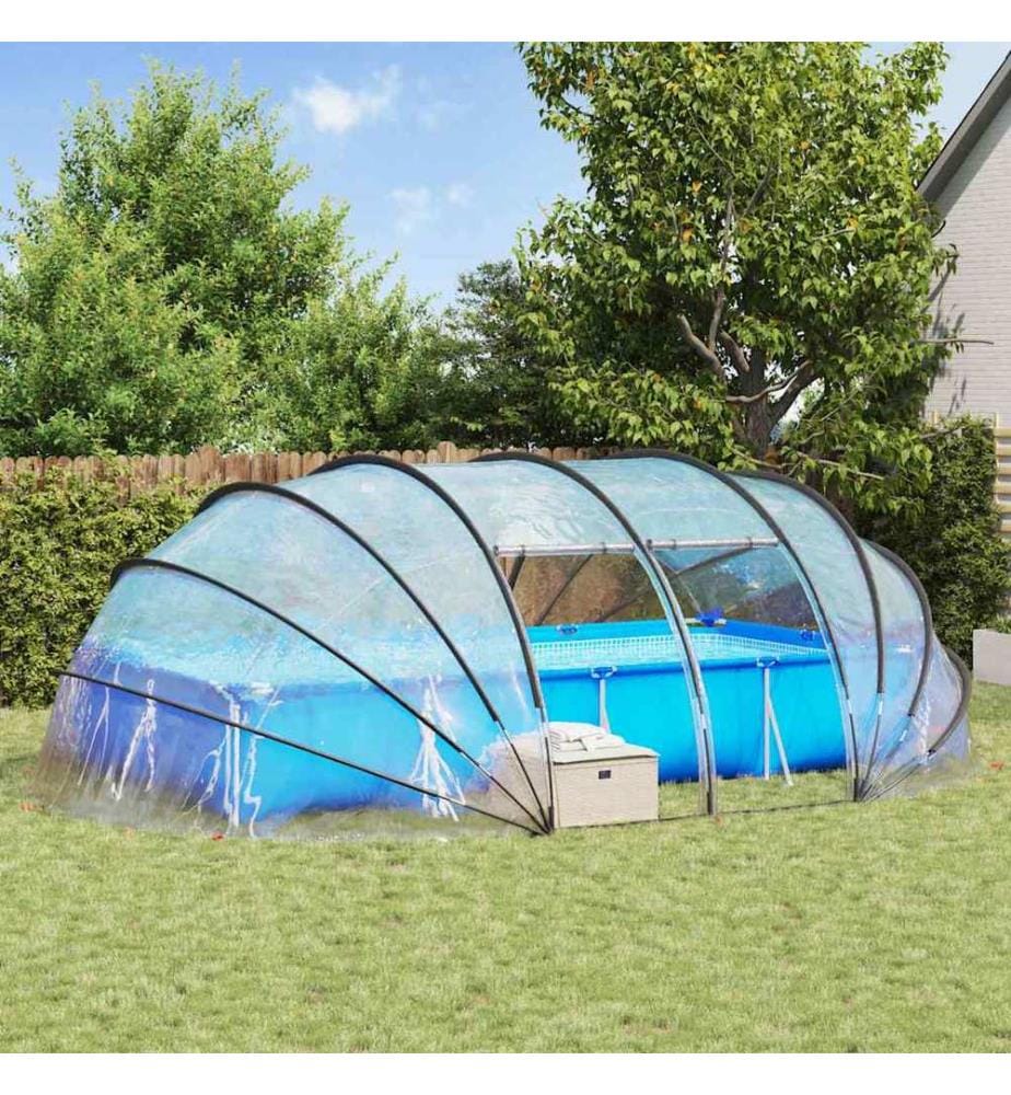Poolzelt Kuppel Transparent 538 x 440 x 204 cm PVC