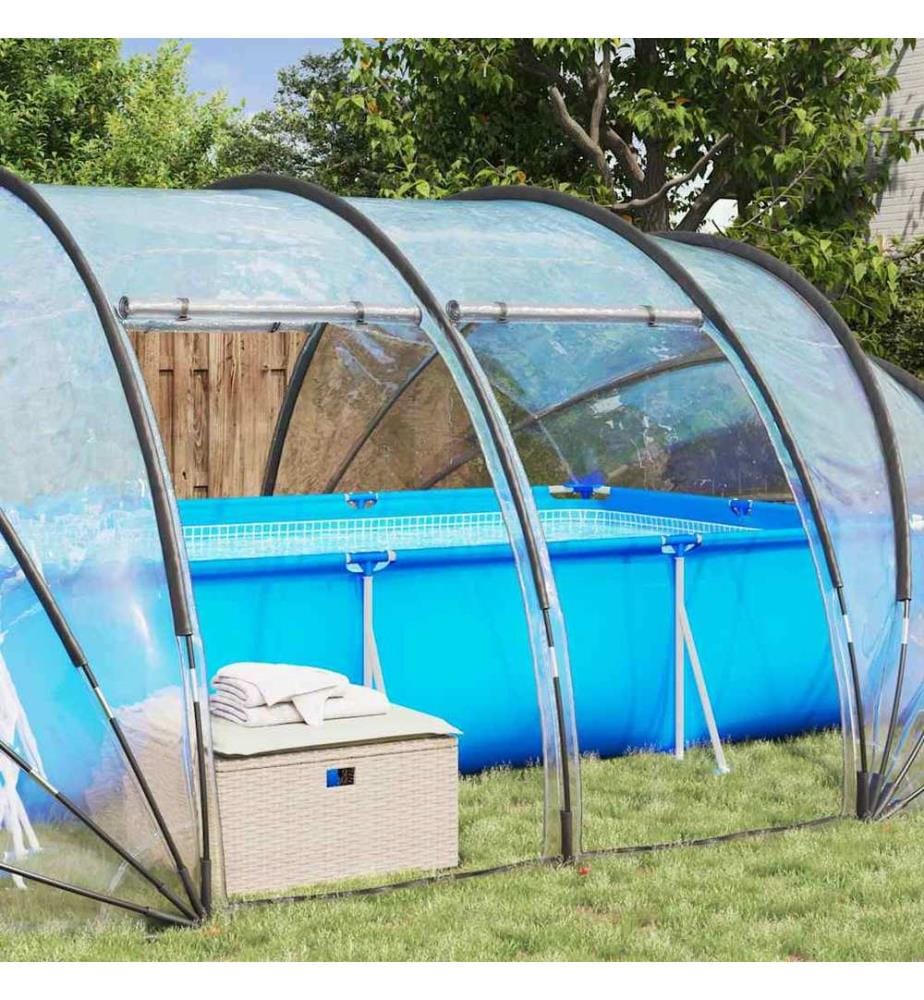 Poolzelt Kuppel Transparent 538 x 440 x 204 cm PVC