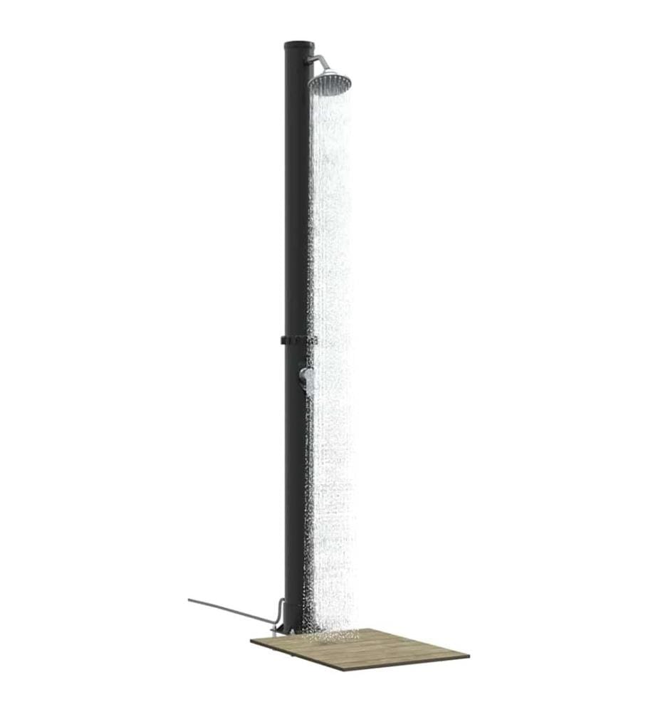 Aussen Solardusche Schwarz 217 cm PVC und Aluminium