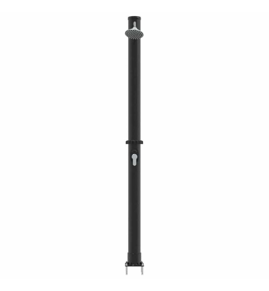 Aussen Solardusche Schwarz 217 cm PVC und Aluminium