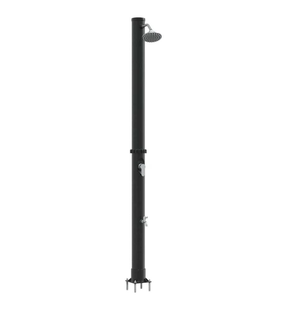 Aussen Solardusche Schwarz 217 cm PVC und Aluminium
