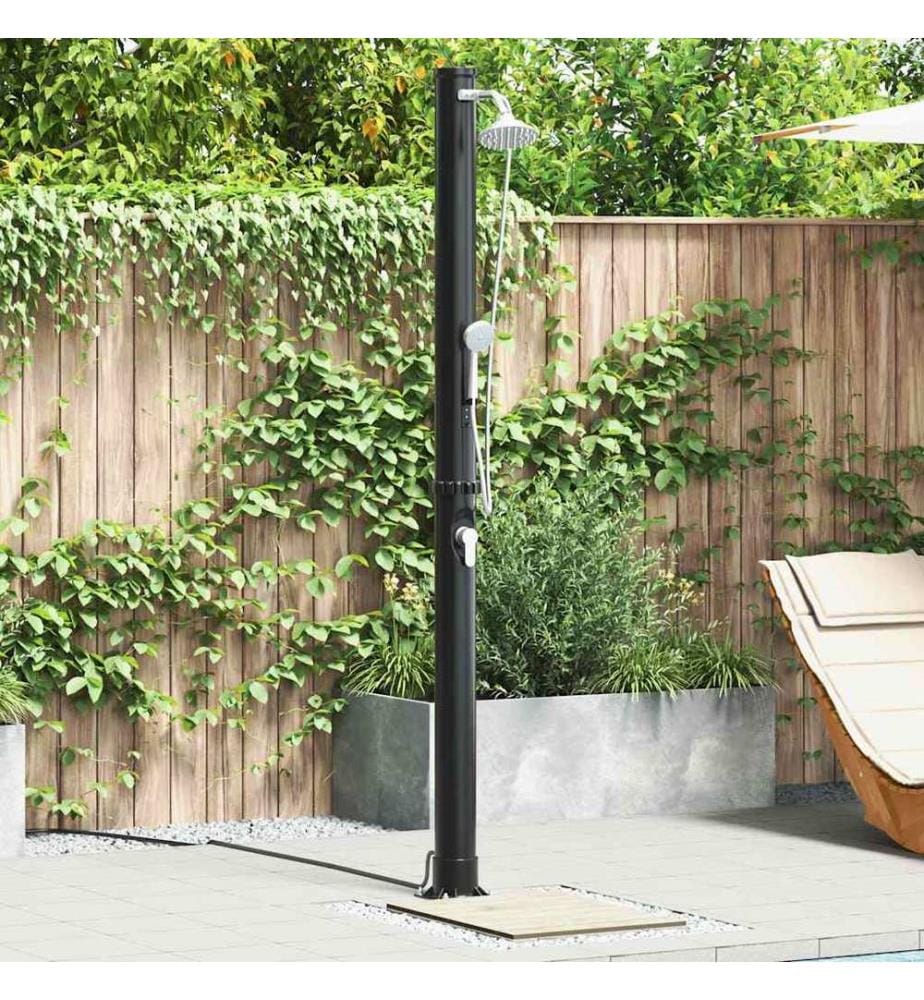 Aussen Solardusche Schwarz 217 cm PVC und Aluminium