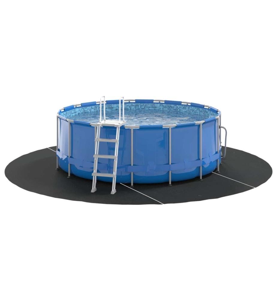Bodenfolie für Pools Schwarz Ø 306 cm Vliesstoff