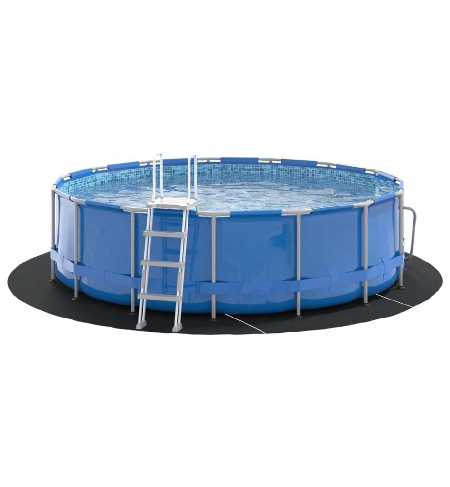 Bodenfolie für Pools Schwarz Ø 366 cm Vliesstoff