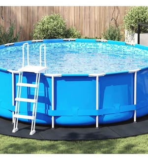 Tapis de piscine Noir Ø 458 cm Tissu non tissé