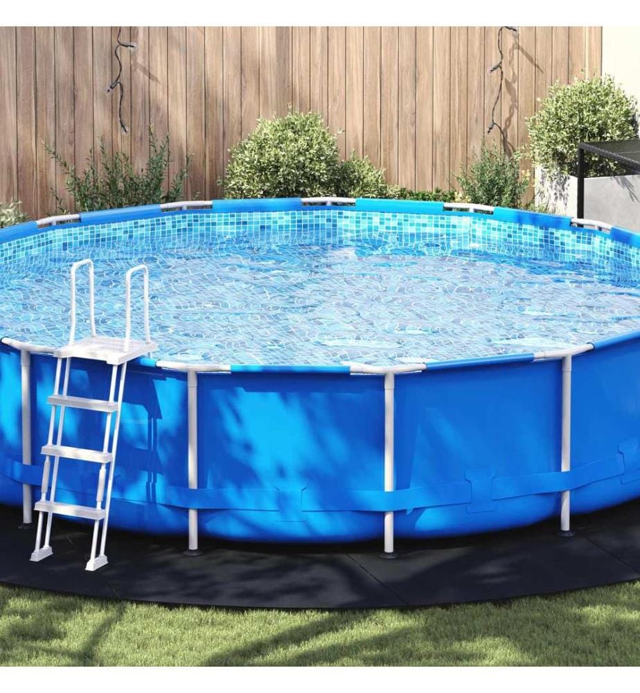 Bodenfolie für Pools Schwarz Ø 610 cm Vliesstoff