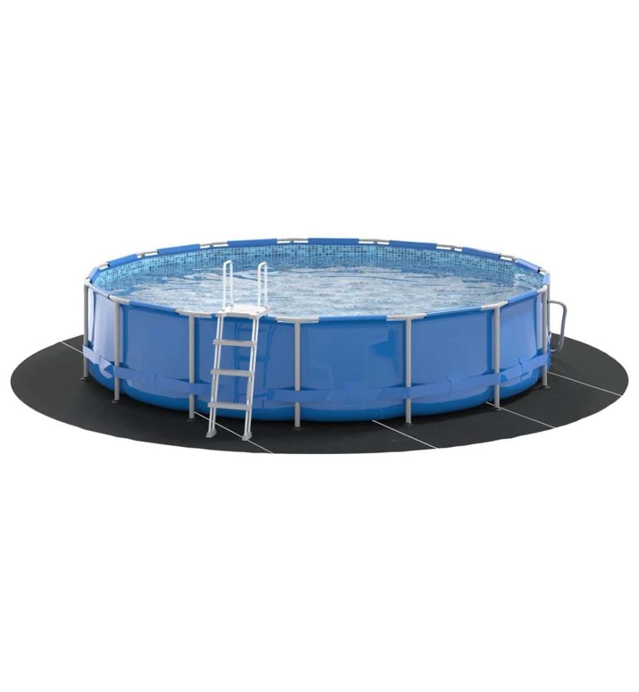 Bodenfolie für Pools Schwarz Ø 610 cm Vliesstoff