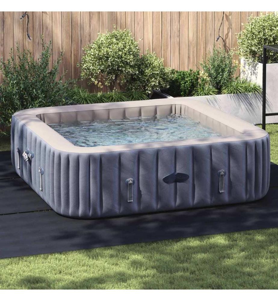 Tapis de piscine Noir 396 x 396 x 0,1 cm Tissu non tissé