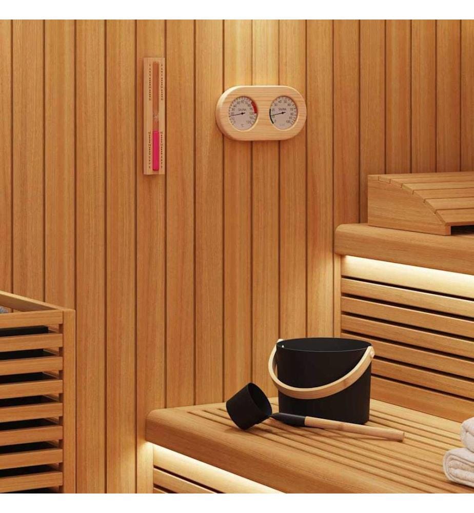 Ensemble d'accessoires de sauna 4 pcs Noir