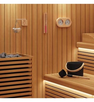 Sauna Zubehör Set 5 pcs Schwarz