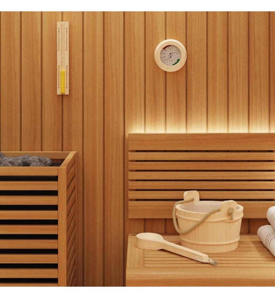 Ensemble d'accessoires de sauna 4 pcs Marron