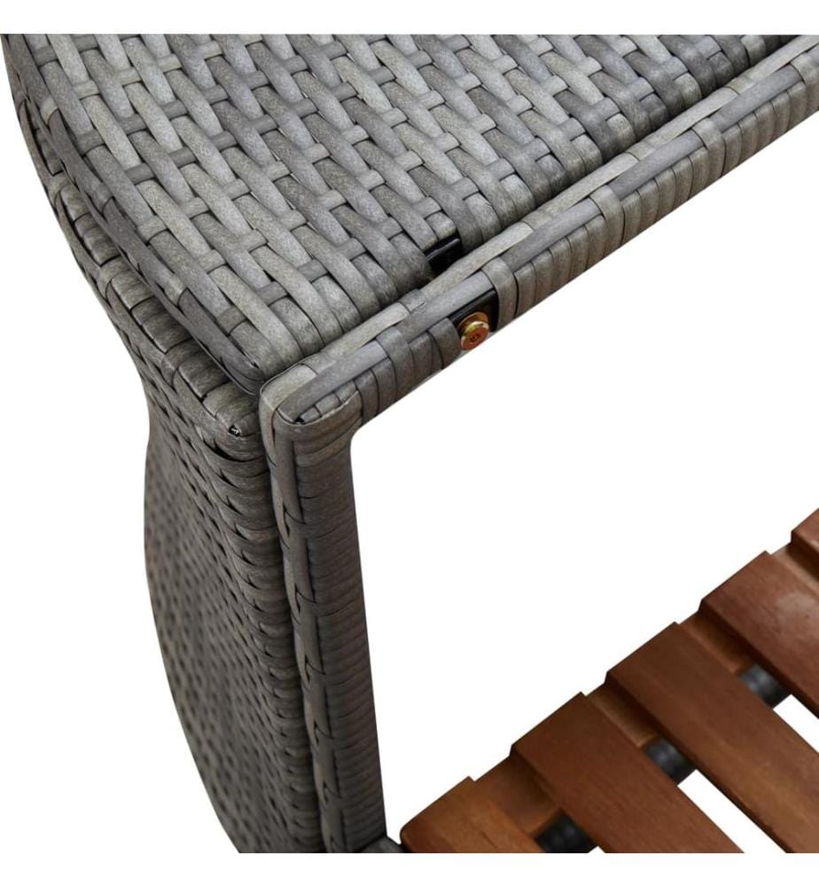 Whirlpool-Umrandung Quadratisch Grau 268x268x55 cm Poly Rattan