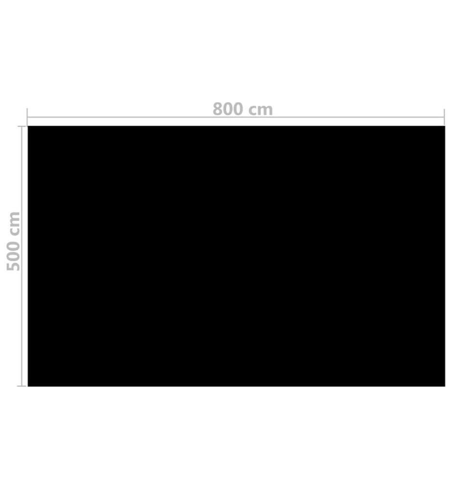 Treibende Pool Solarfolie rechtecking 8 x 5 m Pools, schwarz
