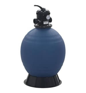 Pool-Sandfilter mit 6-Wege-Ventil Filterkessel Blau 560 mm