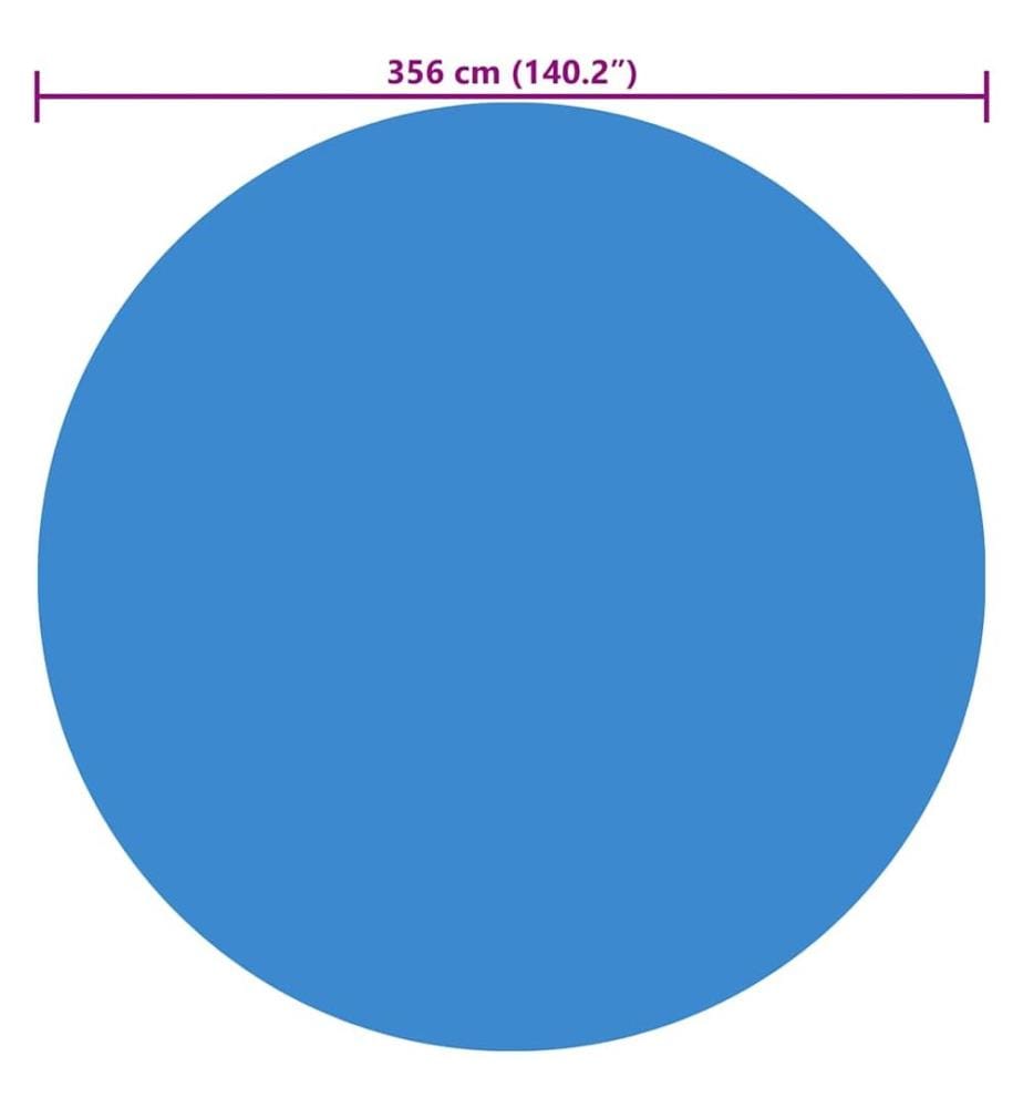 Poolabdeckung Blau 356 cm PE