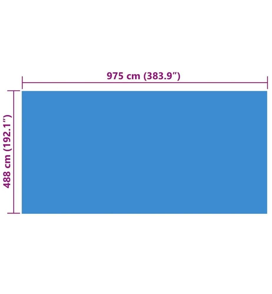 Poolabdeckung Blau 975×488 cm PE