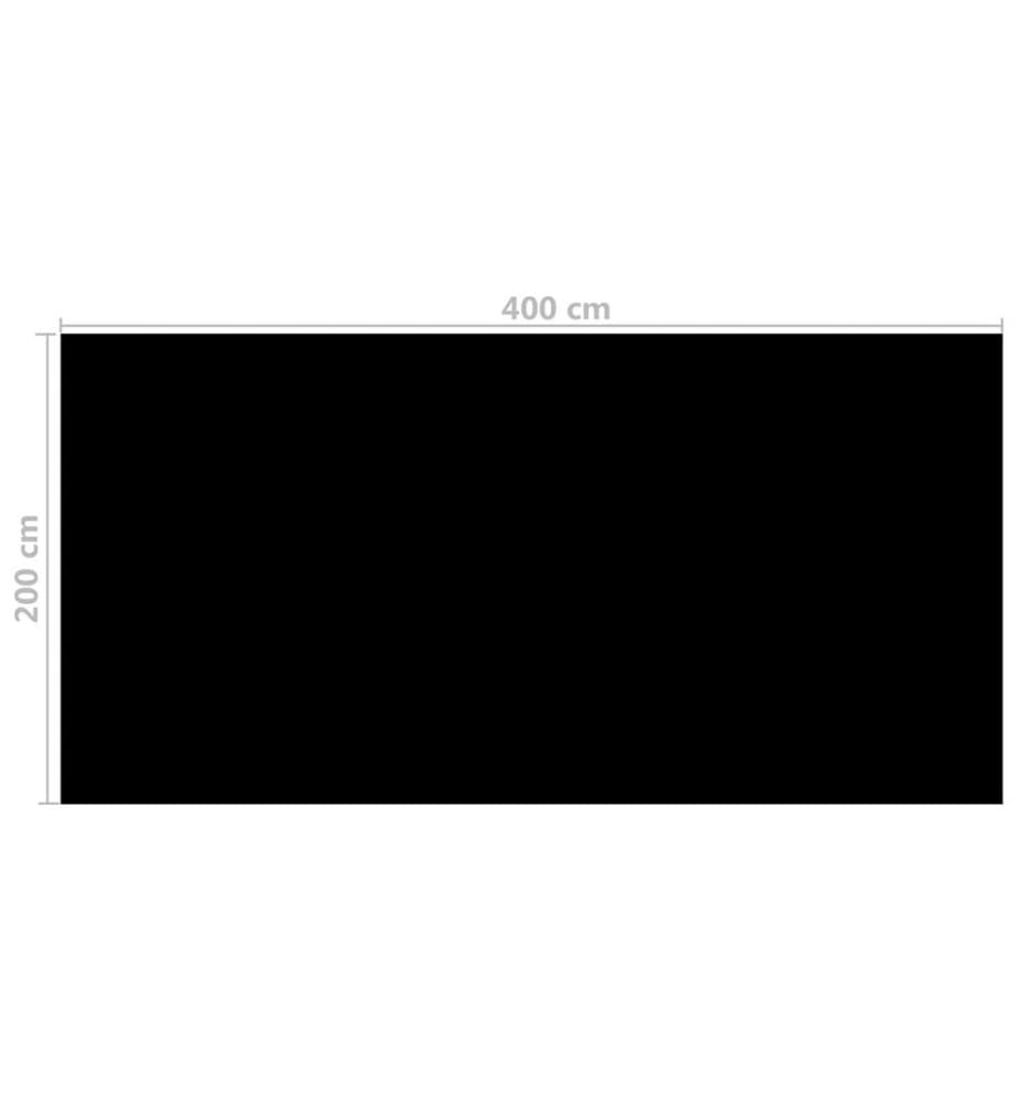 Poolabdeckung Schwarz 400×200 cm PE