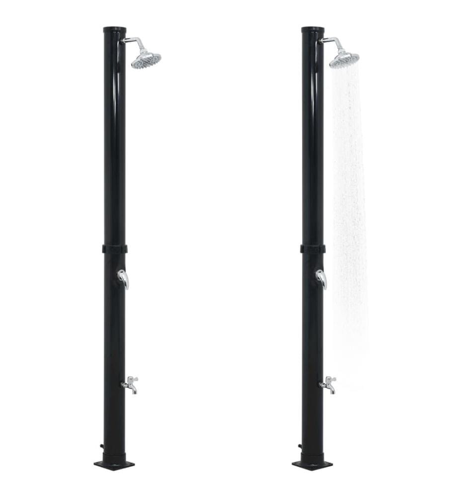 Solardusche Schwarz 220 cm 20 L