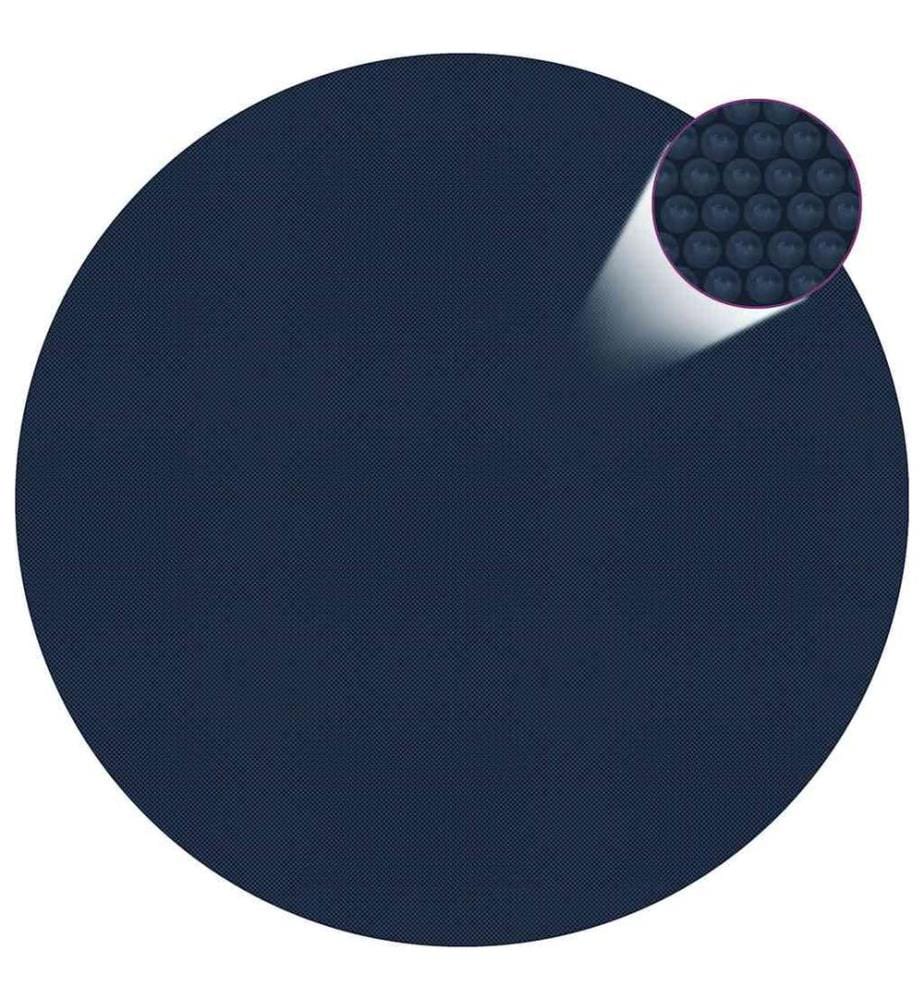 Treibende Pool-Solarplane PE 300 cm Schwarz und Blau