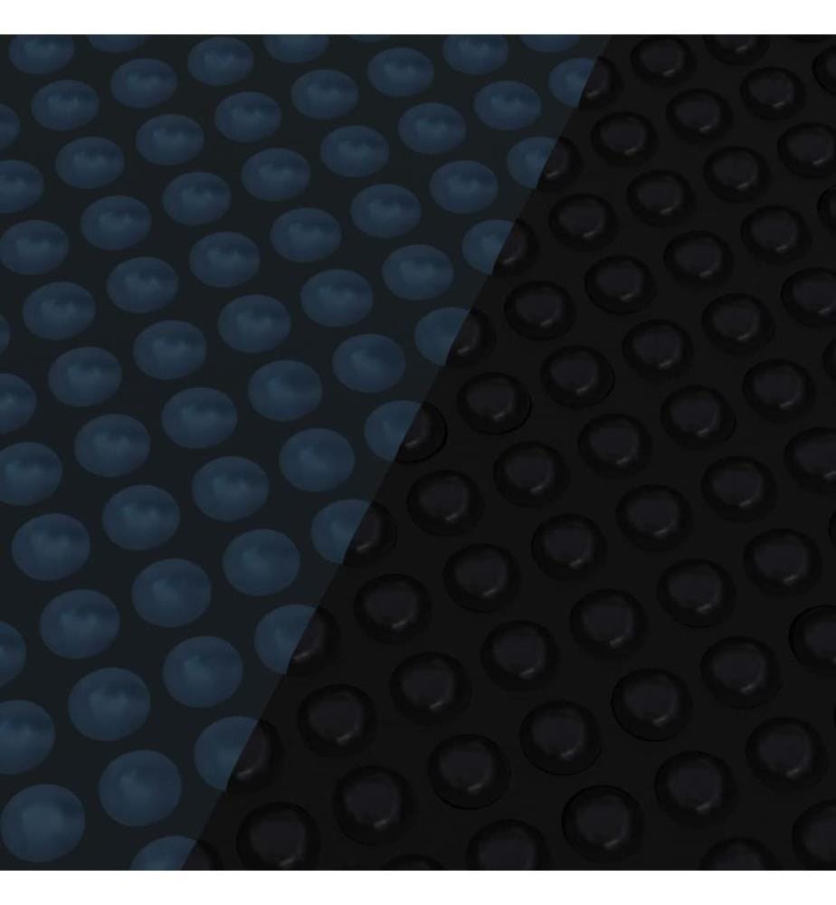 Treibende Pool-Solarplane PE 300 cm Schwarz und Blau