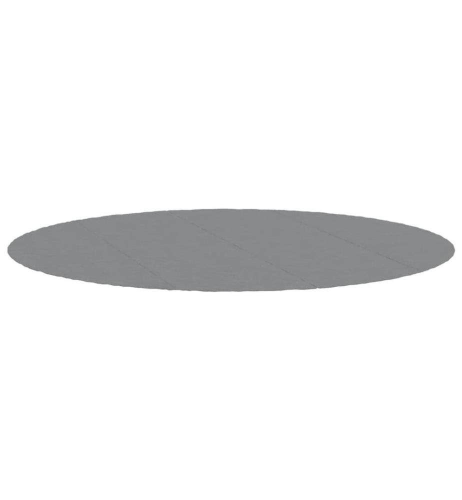 Bâche de piscine gris clair Ø500 cm géotextile polyester
