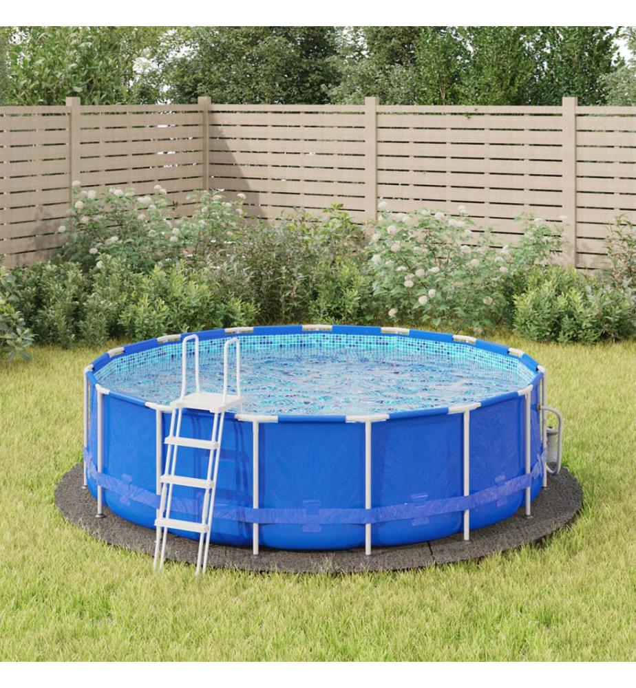 Pool-Bodentuch Hellgrau Ø366 cm Polyester Geotextil