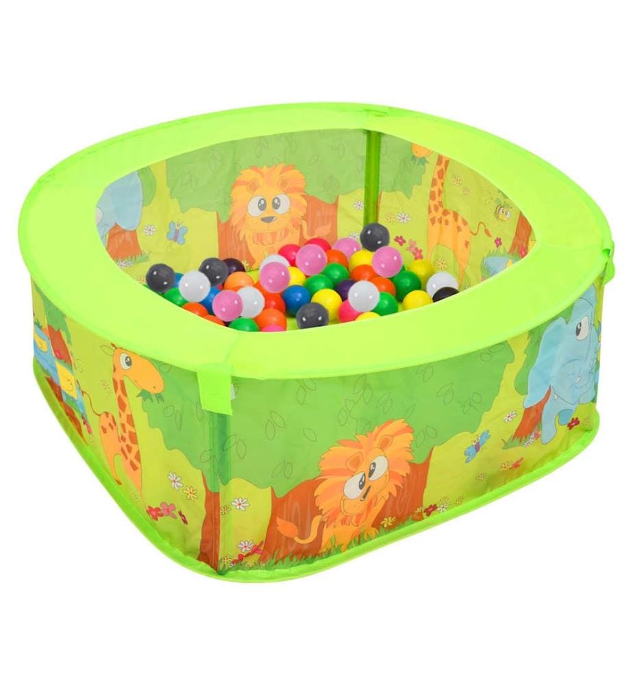 Ball pit with 300 balls for children 75x75x32 cm