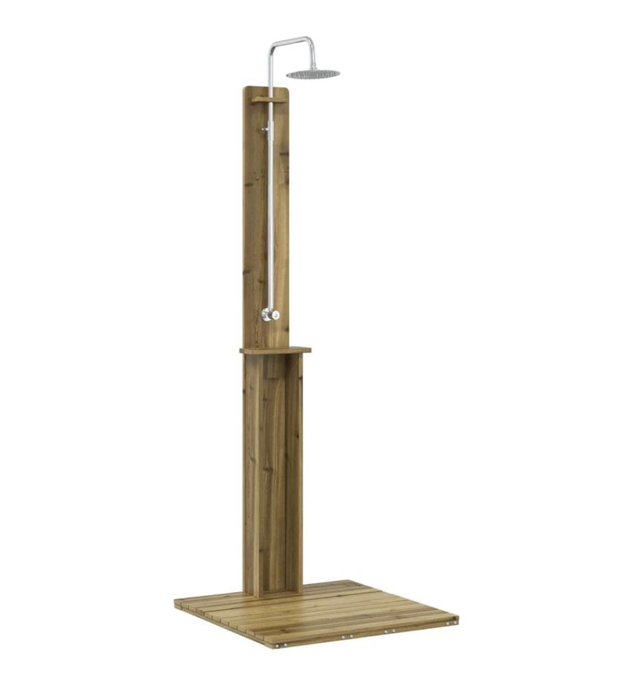 vidaXL Douche d'extérieur Naturel 75 x 76 x 217 cm Pinède imprégnée