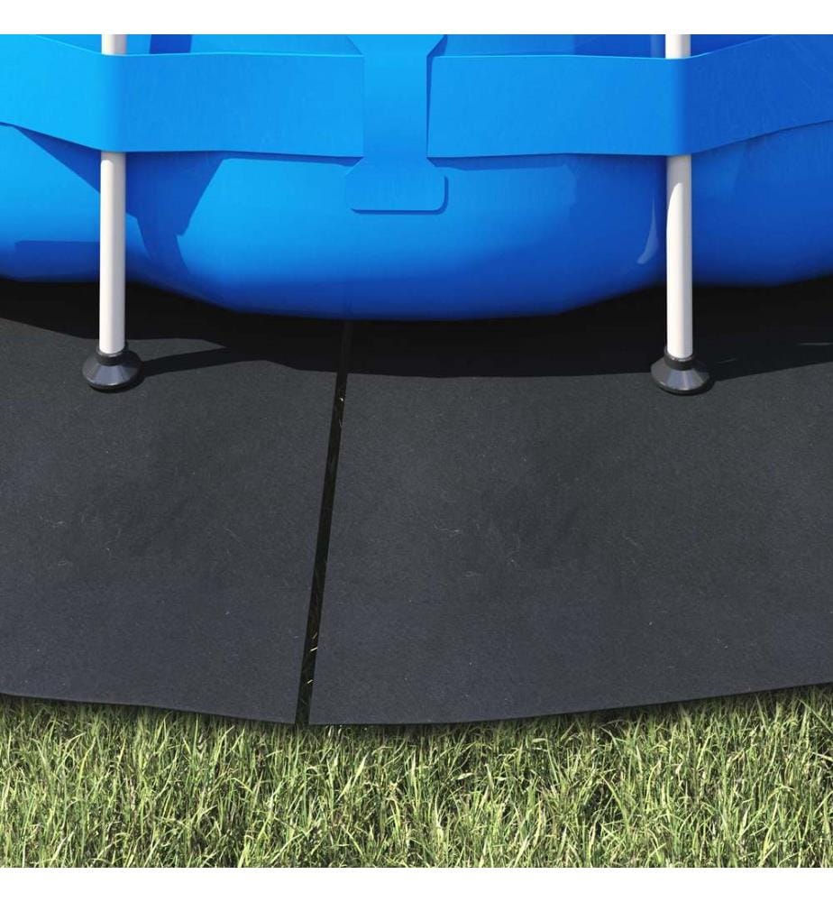 vidaXL Bodenfolie für Pools Schwarz Ø 244 cm Vliesstoff