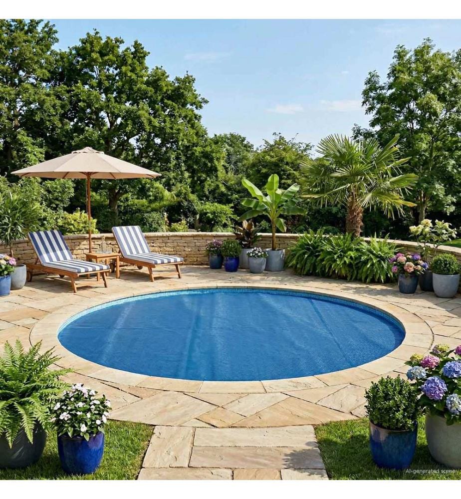vidaXL Couverture de piscine solaire extra épaisse Ø 381 cm 400 µm