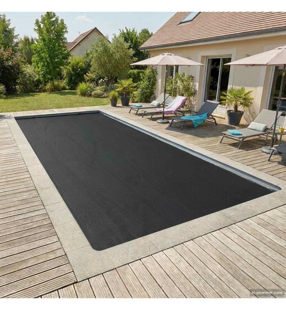 vidaXL Solar Poolabdeckung 800 x 400 cm 110 µm Quadratisch PE Schwarz