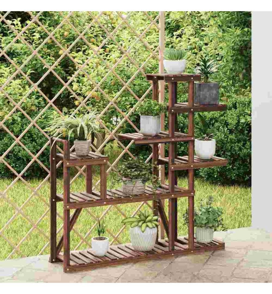 Support à fleurs 110x25x111 cm bois massif de sapin
